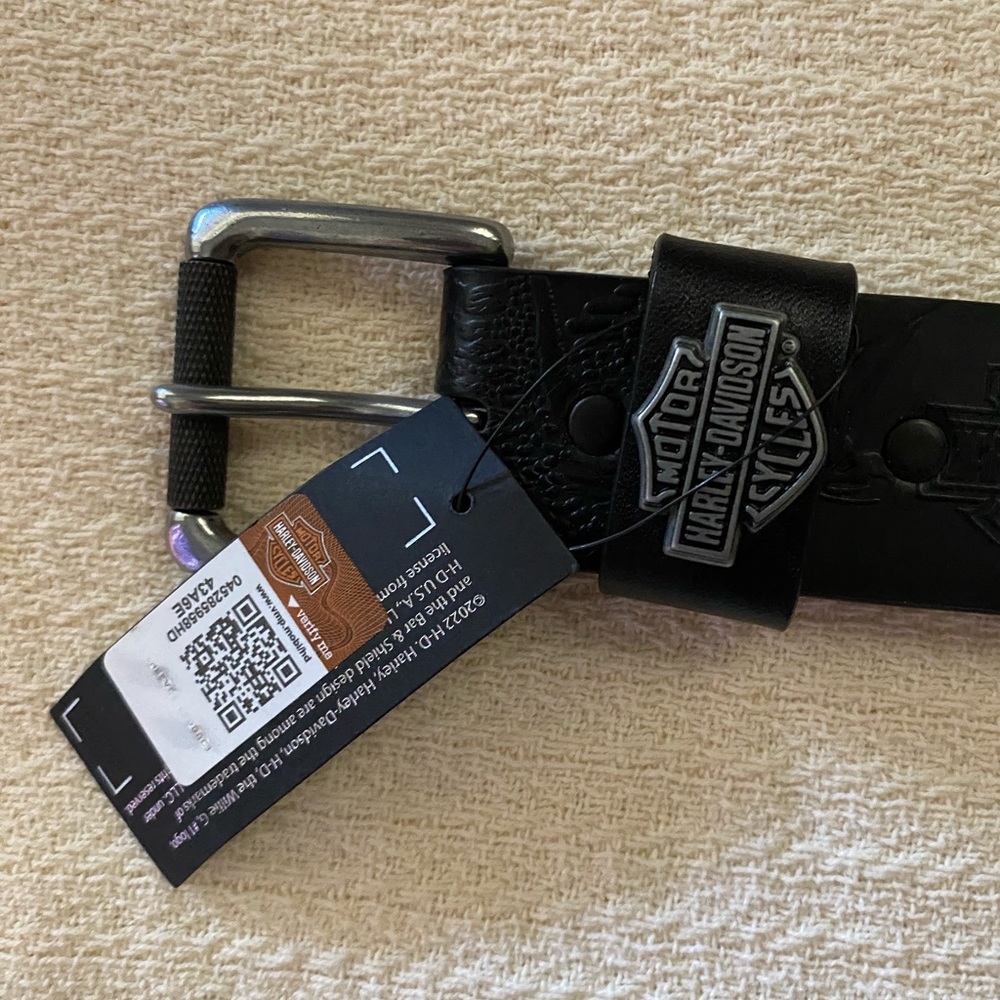 Men’s leather Harley Davidson Scorching belt. Size 38